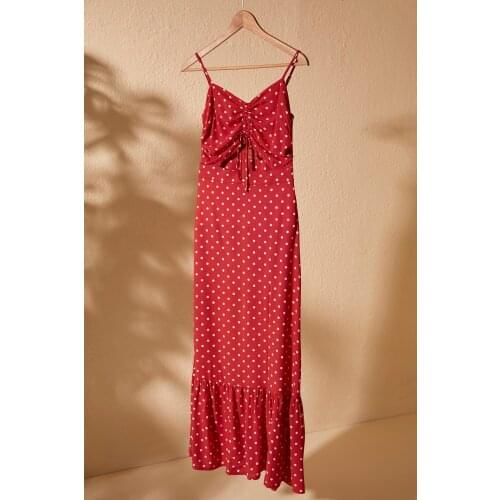 Trendyol Polka Dot Shir Detail Dress TWOSS20EL1875