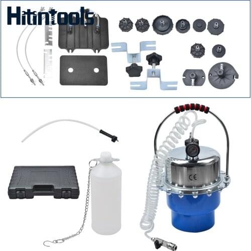 Portable Pneumatic Air Pressure Kit Bleed Brake and Clutch Bleeder Valve System Tool 5L