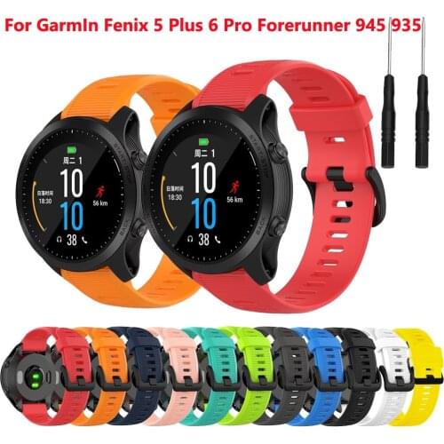 22mm WatchBand For Garmin Forerunner 945 935 Fenix 5 6 Plus Fenix6 Pro Silicone Smart Watch Band Straps Sports Bracelet Correa