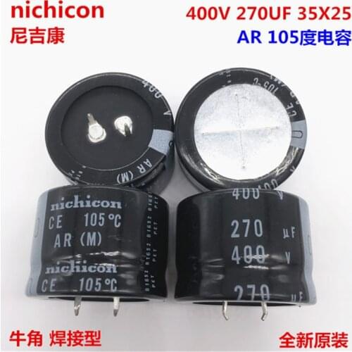 2PCS/10PCS 270uf 400v Nichicon AR 35x25mm 400V270uF Snap-in PSU Capacitor