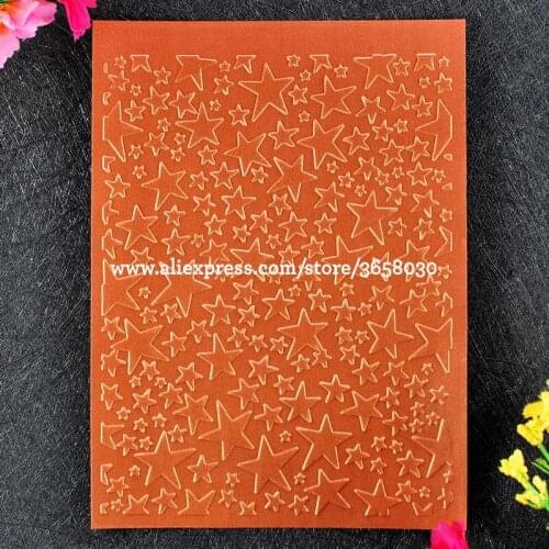 Star Plastic Embossing Folder For Scrapbook DIY Album Card Tool Plastic Template 10.6x14.5cm 8071133
