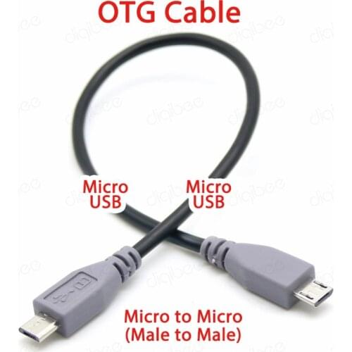 1Pcs Male to Male Micro USB to Micro USB OTG Data Charger Cable for UVC USB Camera Glasses U-Disk and Android Smart Phone Tablet