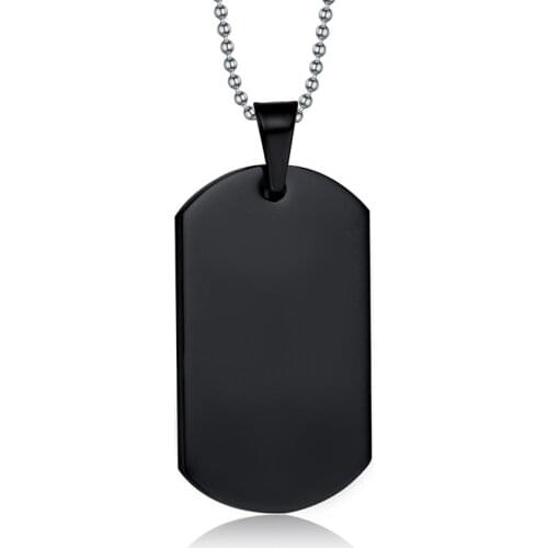 1pc Military Brand Men Necklace Europe Titanium Steel Pendant Military Army ID Tag Badge Name Pet Dog Tags Decoration Jewelry