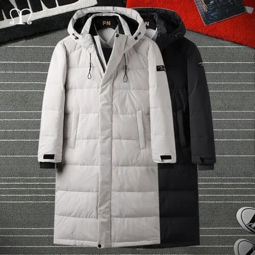 2021 Fashionable Coat Thicken Jacket men Hooded Warm Lengthen Parka Coat White duck down Hight Quality male New Winter Down Coat