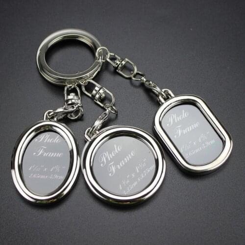 Personality Lovers Car Cellphone Keychain Key Rings Love Souvenir Pendants New Fashion Creative Photo Frame Mental Key Chain