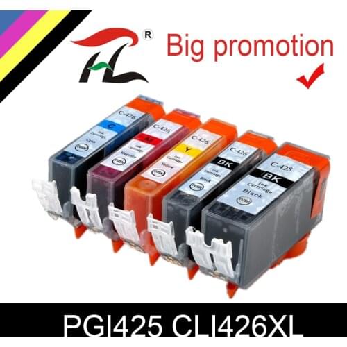 HTL PGI425 CLI426 Ink Cartridge for Canon 425XL 426XL compatible for Canon PIXMA MG8140 6140 5240 IP4840 IX6540 MX884 printer