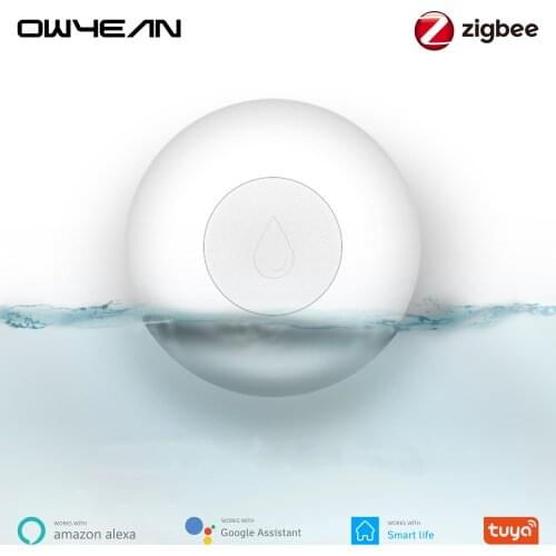 Tuya ZigBee 3 Security Alarm Water Flood Overflow Sensor Leak Detector Leakage Works With Smart Life Alexa Google Home Assistant