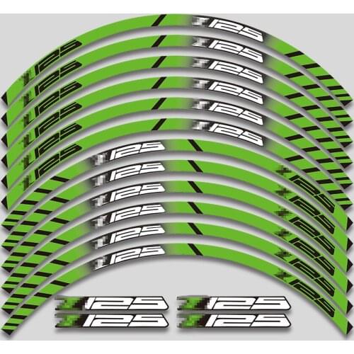 For Kawasaki Z125 z 125 Motorcycle Wheel Tire Rim Decoration Adhesive waterproof Reflective Decal Sticker