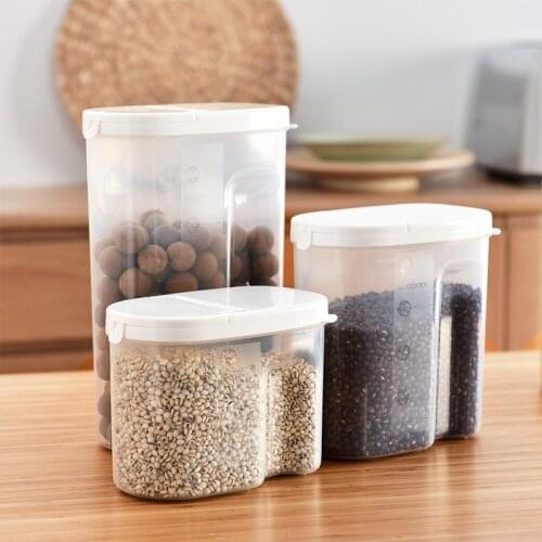 Food Grains Sealed Storage Tank Household Kitchen Supplies Container Good Grade Transparent Plastic Grain Dry Goods Storage Box