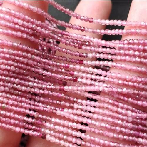 GRADIENT PINK TOURMALINE ROUND faceted 1.8mm for DIY jewelry 32CM making loose beads FPPJ wholesale nature gemstone