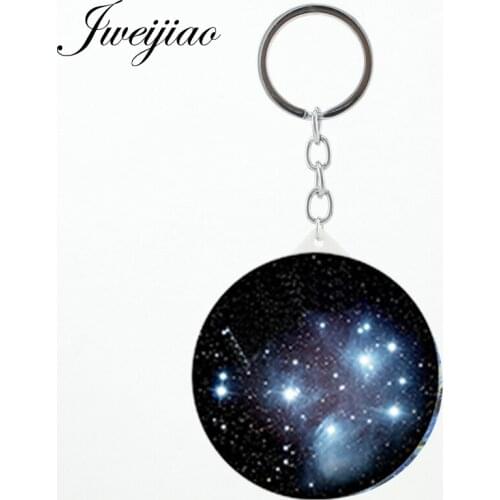JWEIJIAO stars Nebula New Fashion System Galaxy pocket mirror keyring Creative infinite small mirror for makeup d962