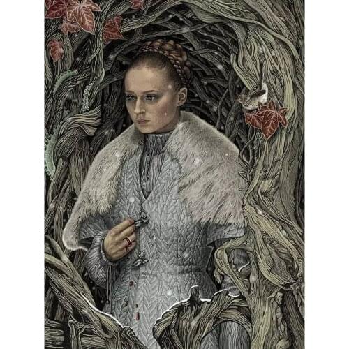 Mysterious and Abstinence Series Portrait Picture Diamond Painting Cross Stitch Embroidery For Room Decoration GJ7610