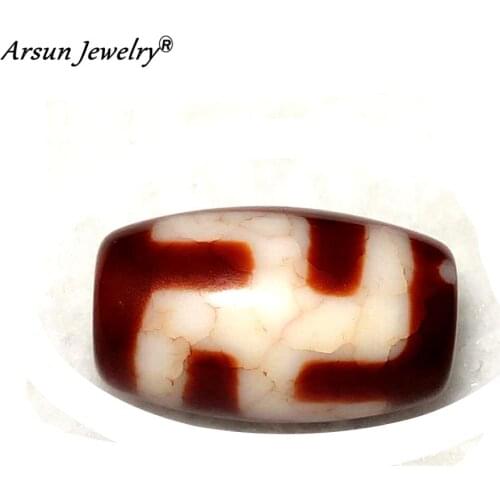 Old Red Agate Beads,Dragon pattern swastika DZI Beads,11*20mm,Red DZI Beads,High-end Amulet Jewelry DIY Free Shipping