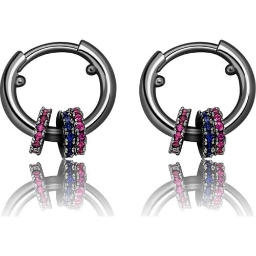 13mm Round Earrings High Quality Iced Out Cubic Zirconia Earrings Hip Hop Charm Delicate Jewelry Gift For Men Women