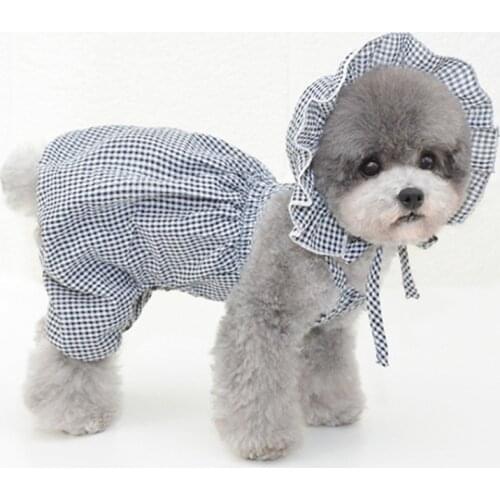 Summer Dog Clothes Jumpsuit Pants Hats Puppy Apparel Small Dog Clothing Overalls Poodle Bichon Pomeranian Schnauzer Costume