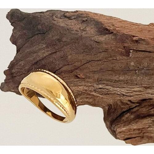 Monlansher Basic Geometric Finger Ring Gold Color Titanium Steel Stacking Ring for Women Vintage Trendy Daily Rings Jewelry 2021