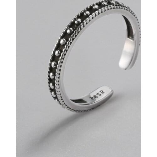 New Trendy Charm Beads Round Rings For Women Men Boho Knuckle Party Rings Punk Cocktail Jewelry Girls Gift anillos bijoux