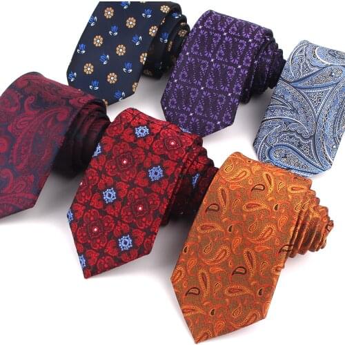 New Classic Tie Floral Woven Neck Tie For Wedding Business Suits Groom Paisley Ties Mens Necktie Jacquard Neck Wear Gifts