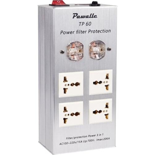 NEW Pawalle tp60 power filter socket anti surge overload protection socket