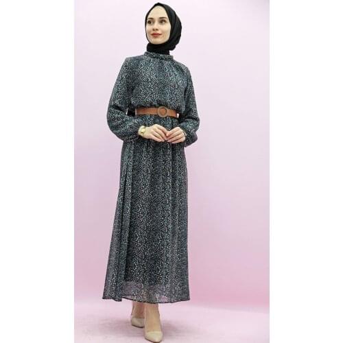New Season Muslim Fashion Hijab Summer Beli Wheel Arched Dress Black