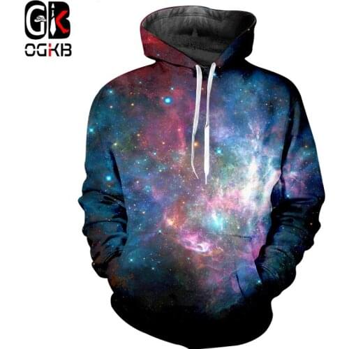 OGKB Oversize Hoodies 6XL Women/men 3d Print Galaxy Space Sweatshir Hoody Unisex Hiphop Streetwear Punk Jumpers Long Drawstring