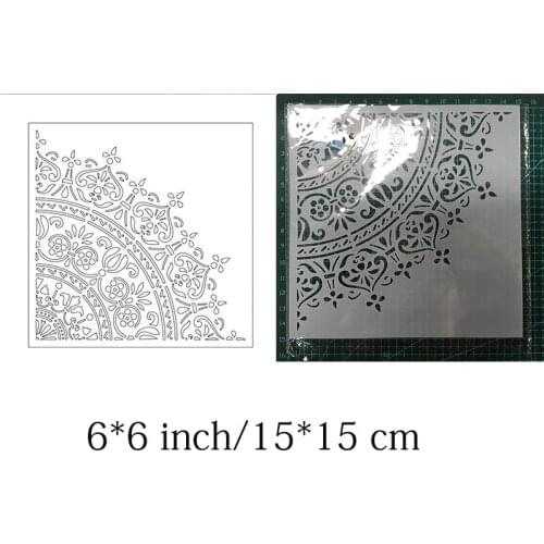Retro Pattern Stencil for DIY Scrapbooking Album DIY Paper Card Craft Fun Plastic Templates Decoation New 2019 6x6 inch/15x15 cm