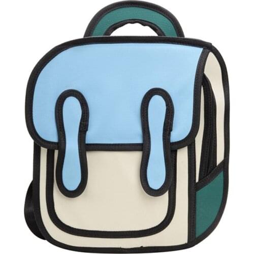 2D Drawing Cartoon School Bags Baby Toddler Cartoon Backpack