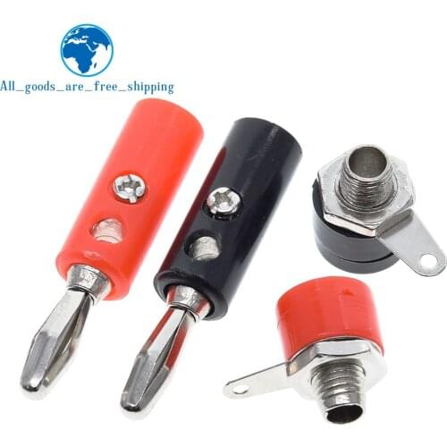 TZT 1set Male And Female J072 4mm Banana Plug Male And Female To Insert Connector Banana Pin DIY Model Parts