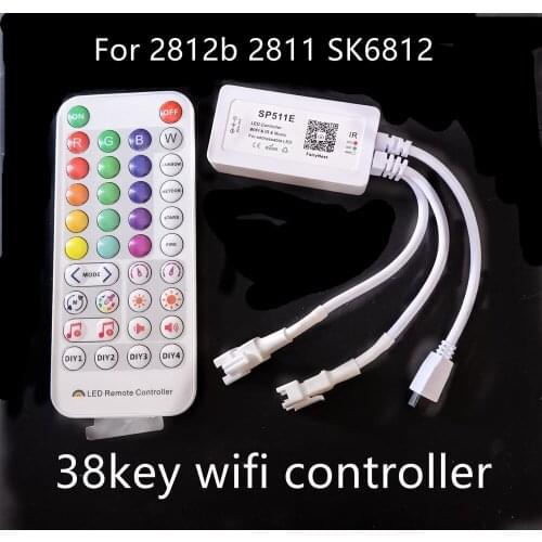 WiFi Light Controller for WS2812b WS2811 SK6812 Addressable Pixel RGB Strip Dual Output Alexa Smart Voice APP Control