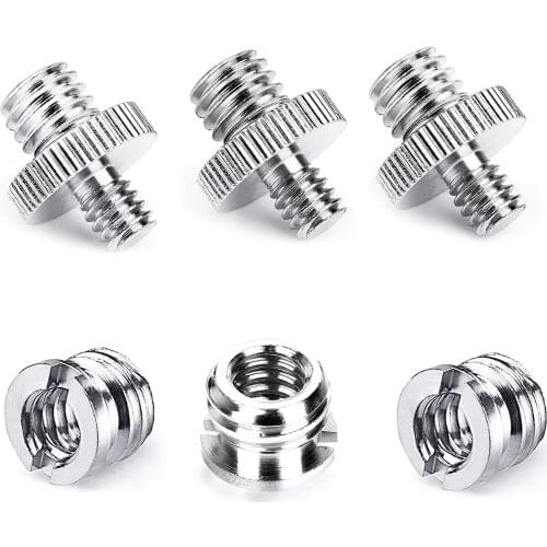 1/4 Inch Male to 3/8 Inch Female Tripod Screw Adapter 3/8 to 1/4 Tripod Adapter Mount Screws, Accessories for Camera/Tripod/Mono