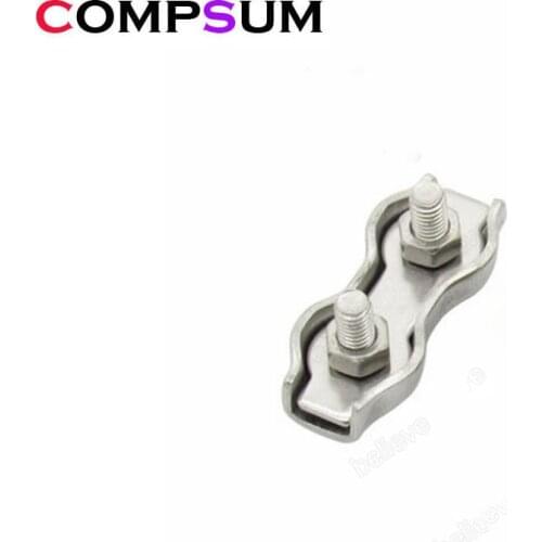 Stainless Steel Double Bolt Clip Wire Rope Cable Clamp Caliper Rope Simple Grip