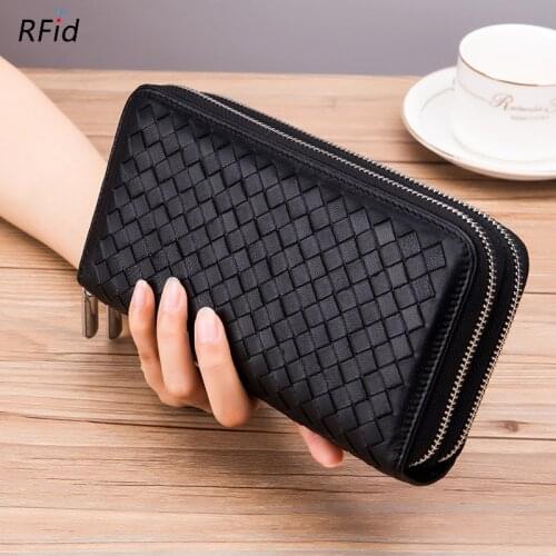 Womens Wallet Card Holder Wave Patent Genuine Leather Handy Clutch Lady Purse Zipper Long Wallet Women Purses Cartera Mujer