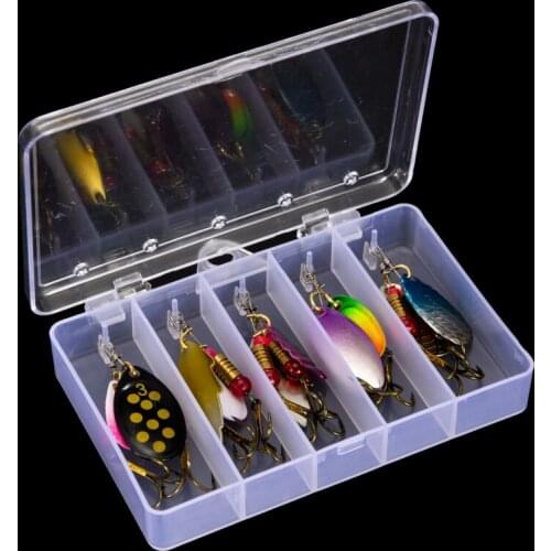 10pcs/set Fishing Spoon Lures Spinner Hard Bait 2.5-4g Fishing Wobbler Metal Baits Spinnerbait Artificial Bait with Box