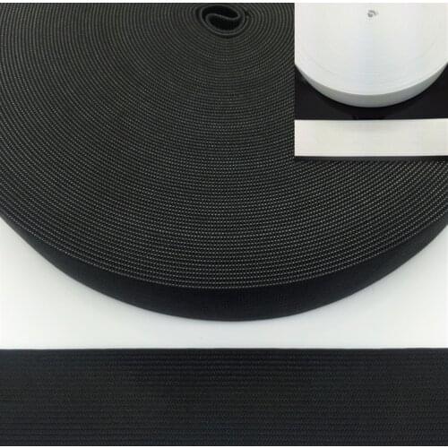 10yds/Roll 40mm Black/White Heavy Duty Eastic Band Trim Sewing/Ribbon/Embellishment/Dress