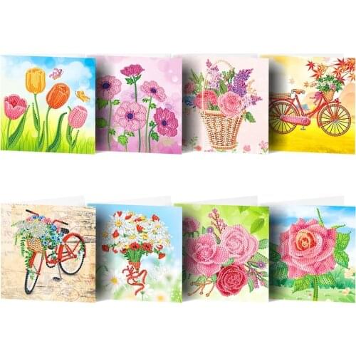 Diy diamond greeting cards Festival gifts Christmas cards for friends Handmade craft diamond painting
