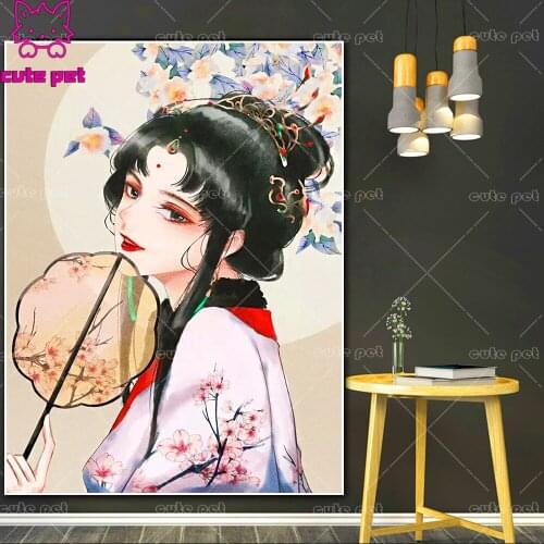 Full Square Drill 5D Fantasy classical woman DIY Diamond Painting 3D Embroidery beaded Cross Stitch Mosaic painting Home Decor