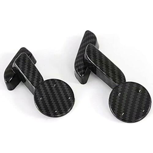 Car Seat Adjustment Decoration Black Carbon Fiber Pattern Interior Accessories for Tesla MODEL S/X