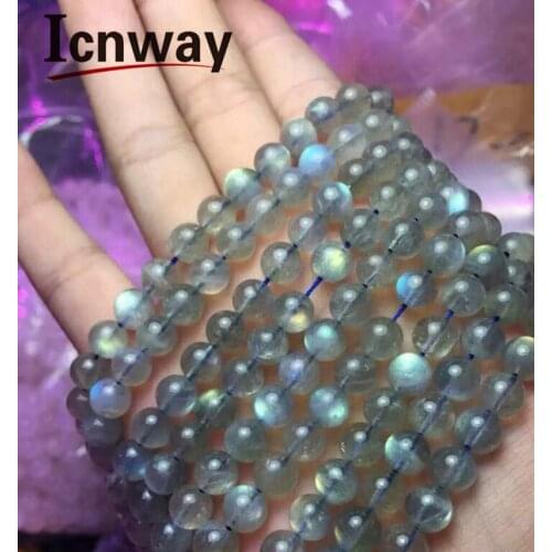 Natural Round Labradorite Stone Beads 7.5mm For Jewelry Making 15inches DIY Jewellery Wholesale