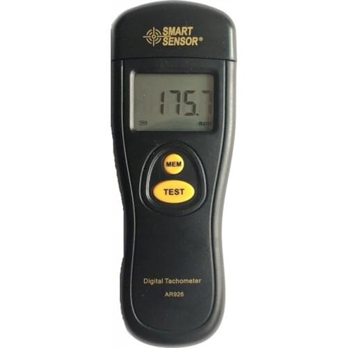 AR926 Digital Tachometer Rotational Speed Meter Tach RPM Tester Motor Non-Contact Photoelectric Speedometer 2.5~99999RPM