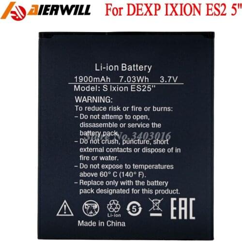 For DEXP IXION ES2 5 Inch Battery ES2 5" Accumulator for THL T6 T6S 1900mAh