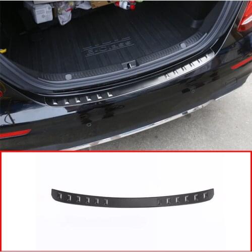 For Mercedes Benz 2016-2019 E Class W213 E200 E300 304 Stainless Steel Rear Bumper Plate Protector Exterior Car Accessories