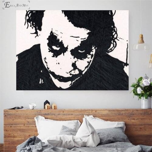 Joker Movie Figure Artwork Poster And Print Canvas Painting Art Wall Pictures Hot Retro Style Wall Paintings For Bedrooms Obrazy