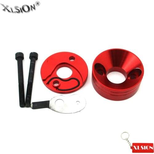 XLSION Red Carburator Air Filter Adapter Vstack For 2 Stroke 47cc 49cc Mini Moto Kids ATV Dirt Bike Pocket Bike Gas Scooter