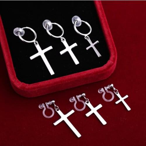 UNNAIER 1pcs Stainless steel Clip On Earrings for Women and men Fashion No Ear Hole Earring Trendy Simple Style Clip Korean Ear