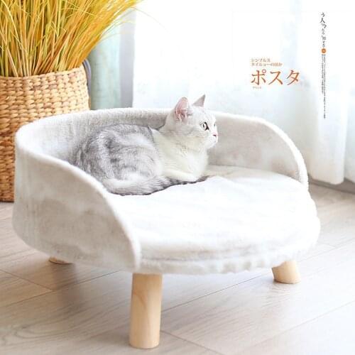Pet Cat Bed Removable Sleeping Bag Hammock Beds for Lounger Wooden Cats House Winter Warm Pets Bed Small Dogs Sofa Mat