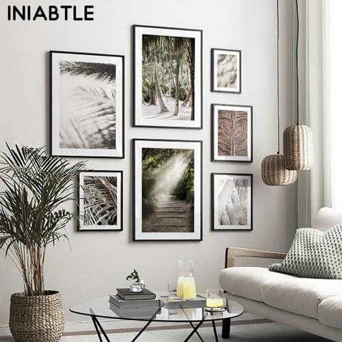 Forest Nature Plant Landscape Wall Art Canvas Painting Sun Projection Poster Nordic Abstract Print Modern Picture Room Home Deco