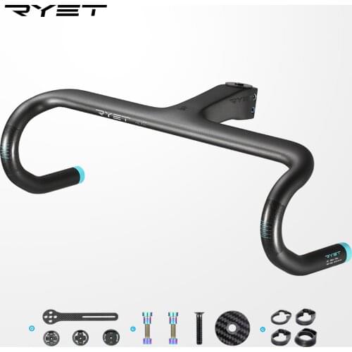 Lexon Bicycle Handlebar Full Carbon fiber Integrated Cycling Road bike Handlebars With Stem 28.6mm 321g integrated handlebar