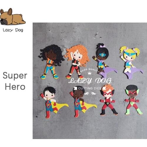 Superhero Series Metal Cutting Dies Scrapbooking Stencil DIY Mold Knife Craft Embossing Die Cuts Card Making New Dies For 2020