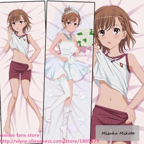 Cute Japanese AnimeToaru Kagaku no Railgun Misaka Mikoto Pillowcase Pillow Case Cover decorative Hugging Body Bedding