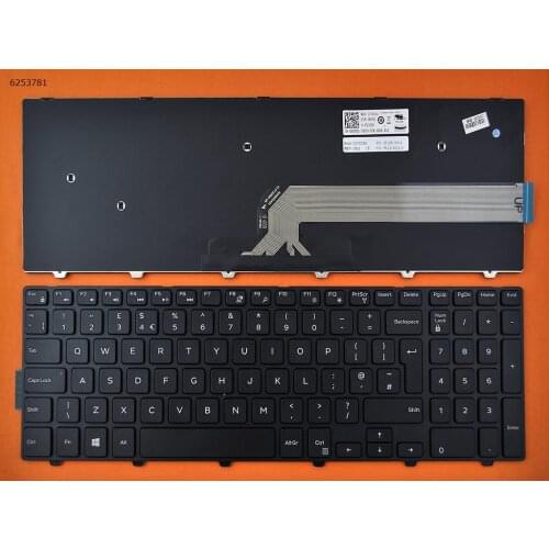 UK New Replacement Keyboard for Dell Inspiron 5542 5543 5545 5547 5548 5551 5555 Laptop Black with Frame